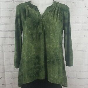 Sami & Jo green long sleeve top with embroidery